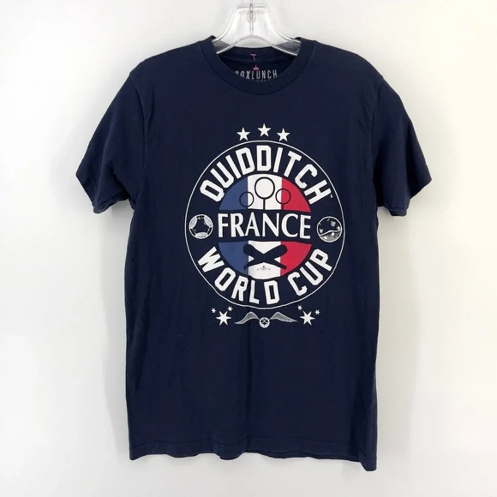 Harry Potter Quidditch France World Cup T-Shirt Men's Medium Navy Blue BoxLunch‎